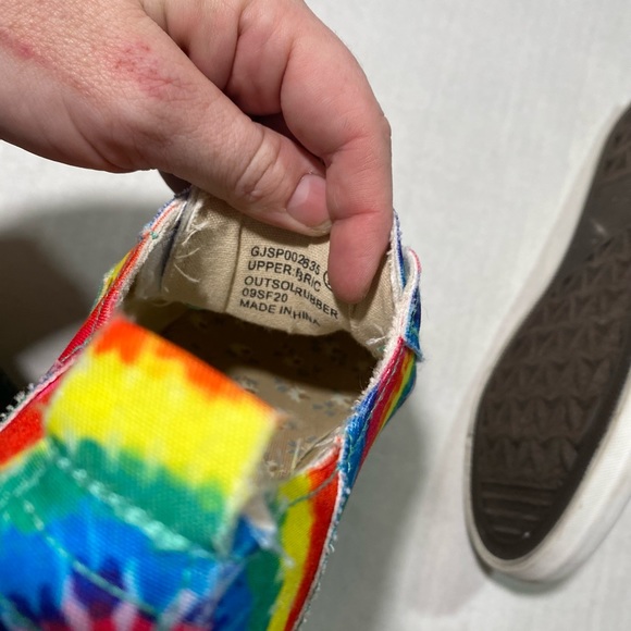 Gypsy Jazz Colorful Tie Dye Play Along Star Canvas Slide On Sneakers size 8.5 - Picture 14 of 15